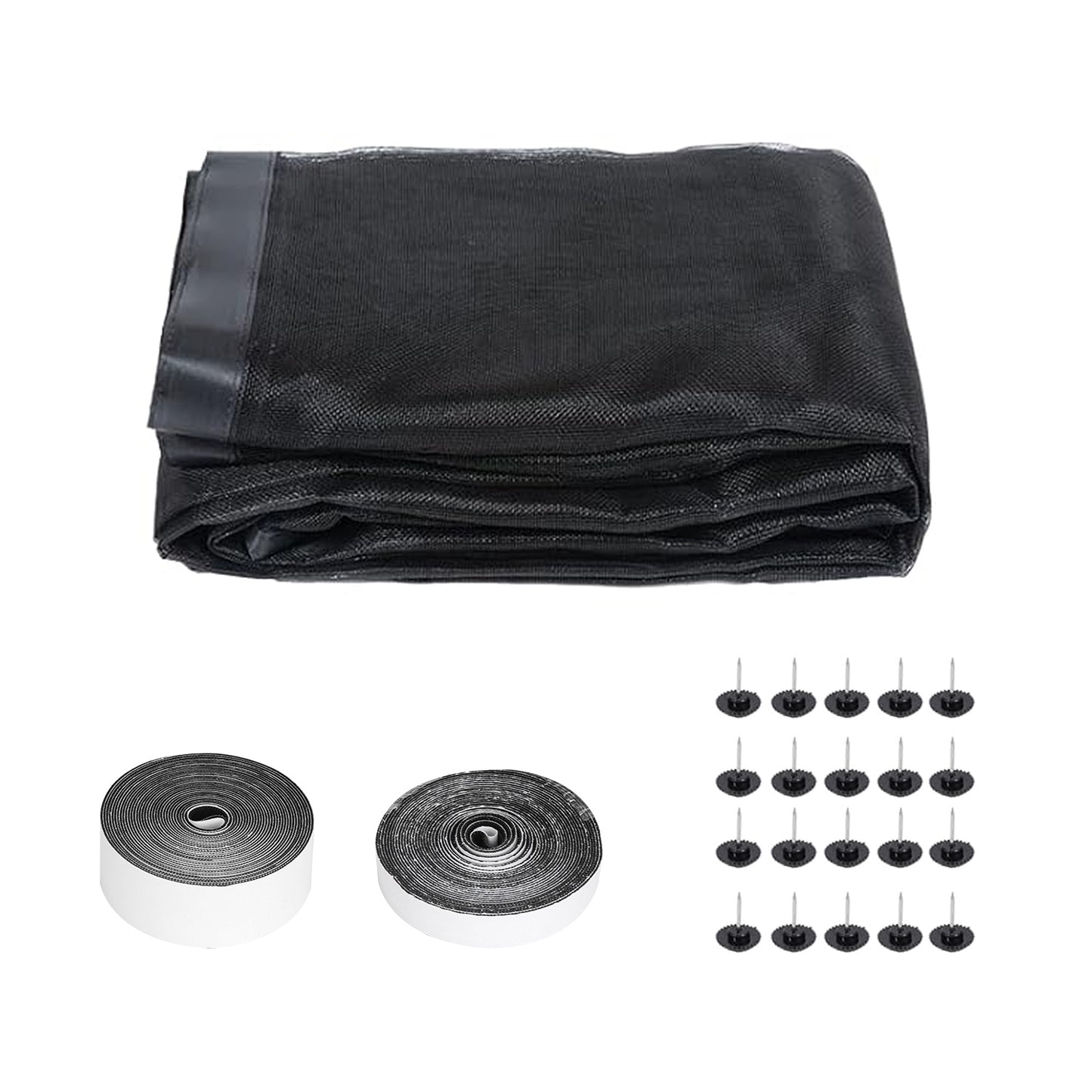 8x7FT Magnetic Garage Door Screen Single-Car Garage Screen Mesh Fiberglass Garage Net with Magnetic Closure 4 Buckle Straps for One Cars