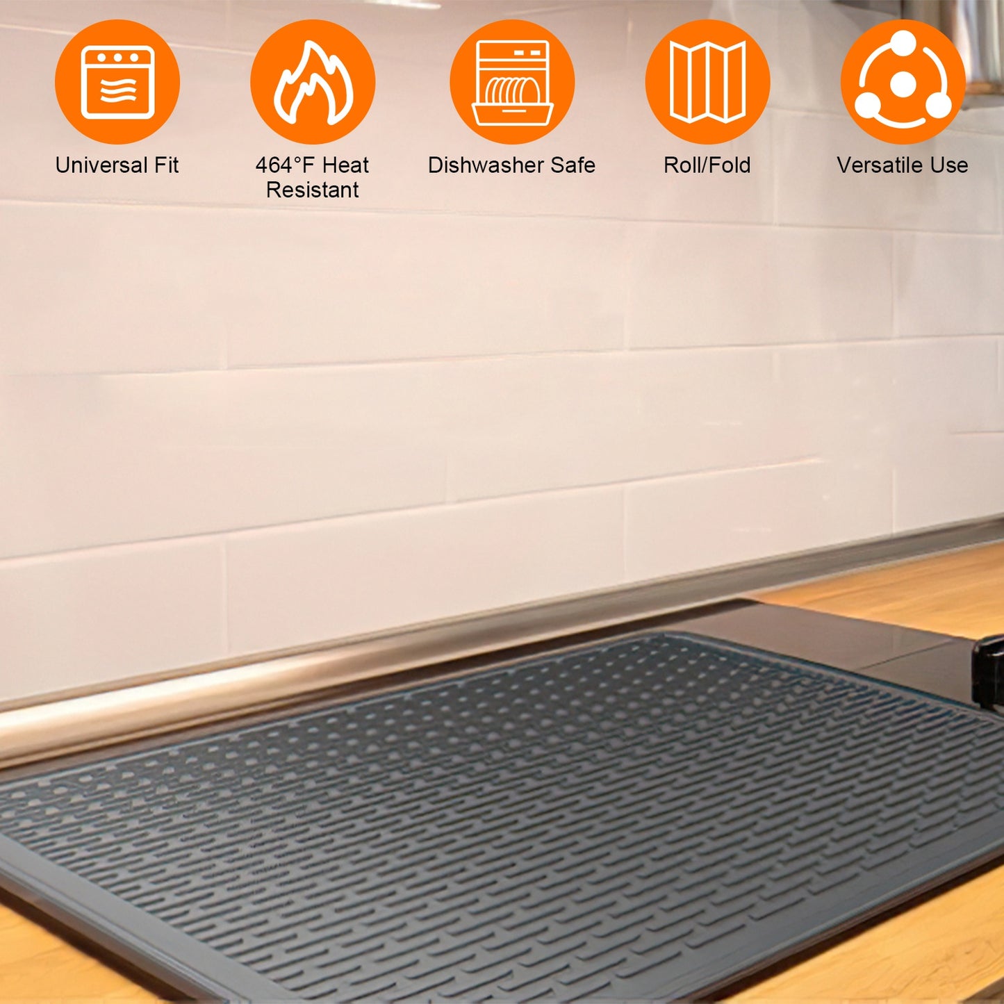 27.95x19.69in Electric Stove Cover Silicone Stove Mat Glass Stove Top Protector 464 Heat Resistant Dishwasher Safe Waterproof