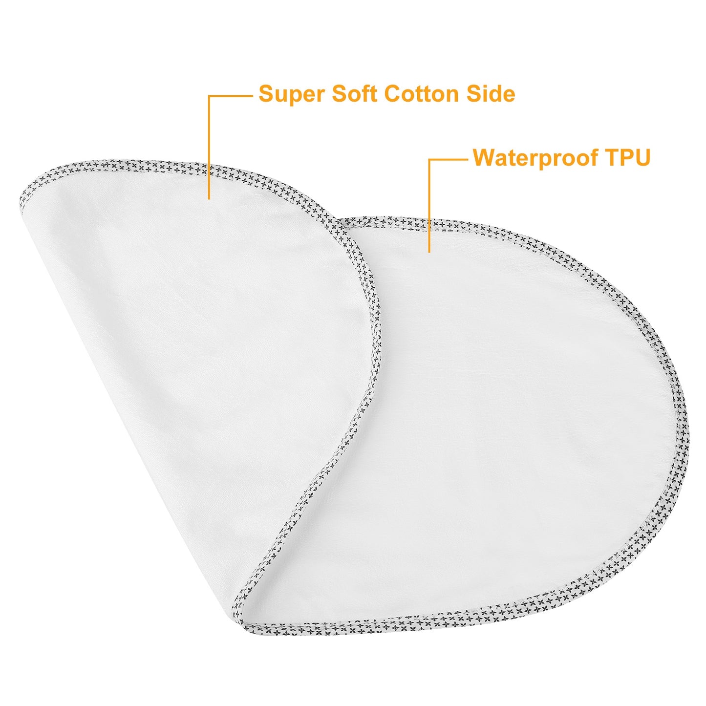 3Pcs Waterproof Changing Pad Liners Washable Reusable Changing Pad Cover Liners Cotton Surface Bassinet Changing Pad For Baby