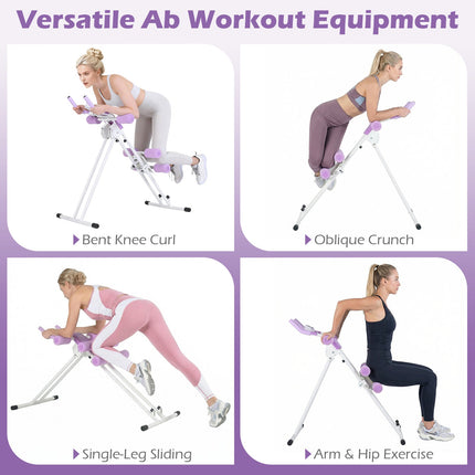 Ab Workout Equipment Foldable Abdominal Trainer Adjustable Ab Machine