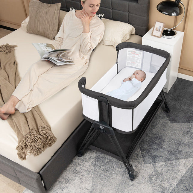 Baby Portable Bedside Sleeper with 7 Adjustable Heights