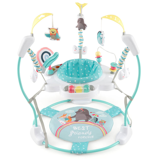Baby Activity Center Height Adjustable Baby Bouncing Saucer with Interactive Toys