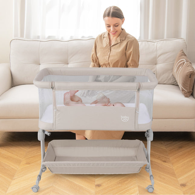 Bedside Sleeper Bassinet with 6-Level Adjustable Height