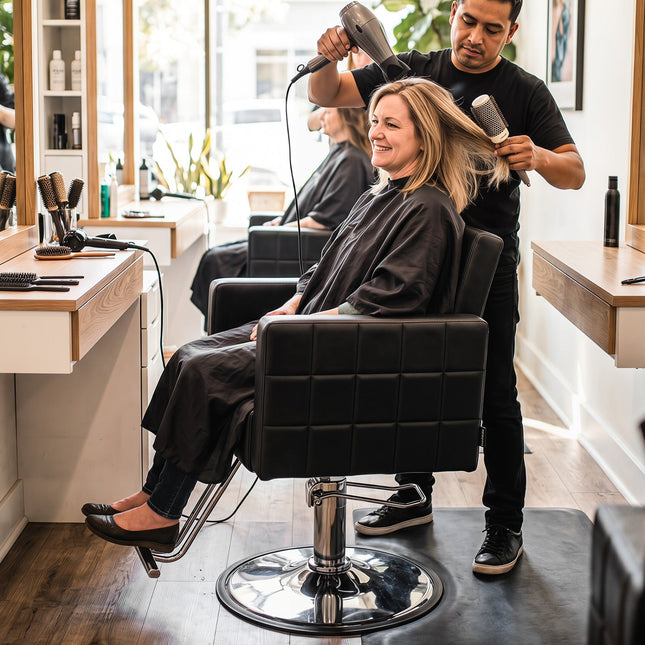 Hydraulic Salon Chair with Adjustable Height & 360° Swivel