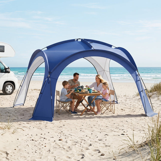 Large Beach Tent for 12-15 People with Removable Sidewalls