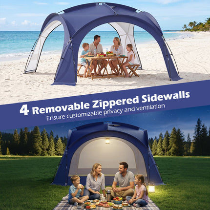 Large Beach Tent for 12-15 People with Removable Sidewalls