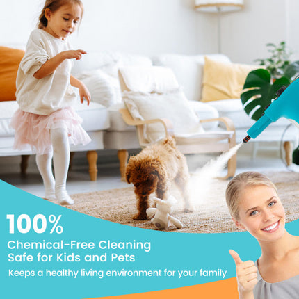 1400W Handheld Steam Cleaner with 14-Piece Accessory Kit and Child Lock