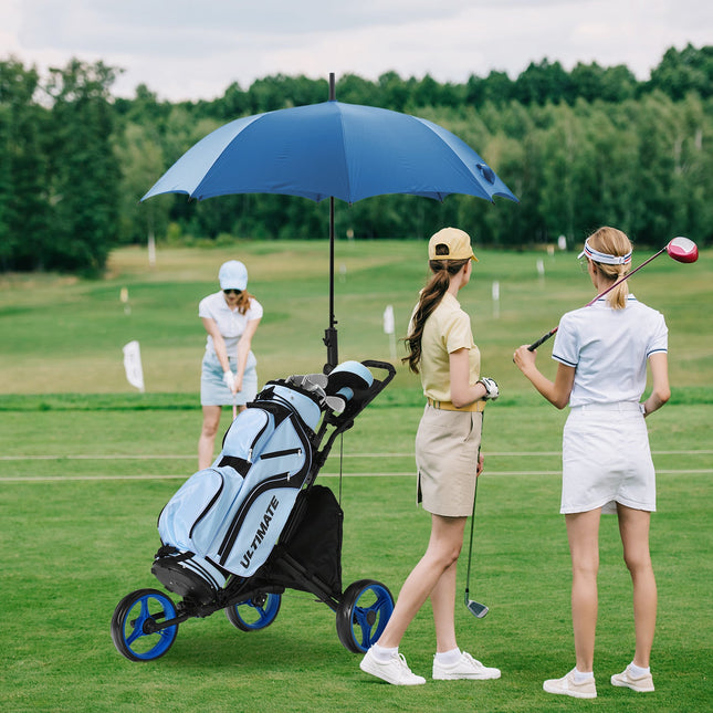Folding 3 Wheels Golf Push Cart with Bag Scoreboard Adjustable Handle