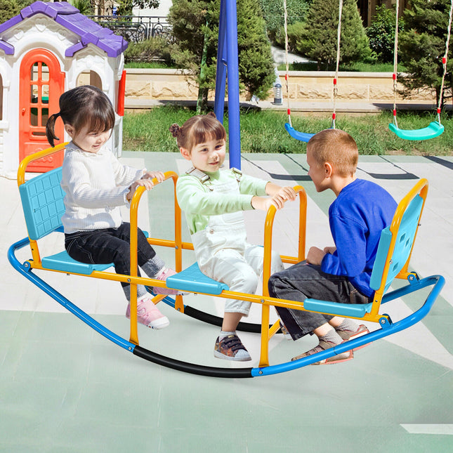 Outdoor Kids Seesaw Swivel Teeter for 3 to 8 Years Old