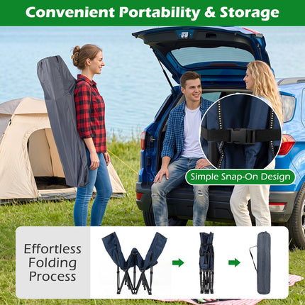 Camping Cot for Adults with Padded Mat and Carrying Bag