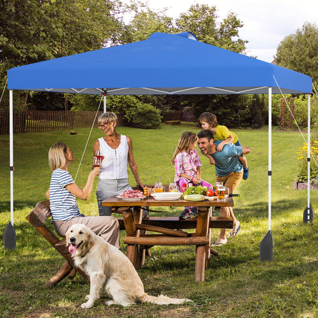 10 X 10 FT Pop up Canopy Tent with 1 Sidewall and Wheeled Bag