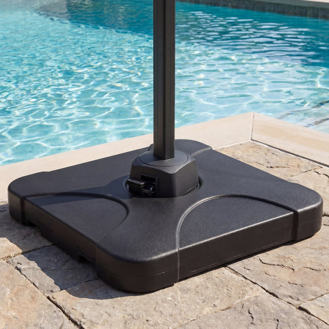 Cantilever Patio Umbrella Base 242 LBS Water and Sand Fillable Weighted Stand