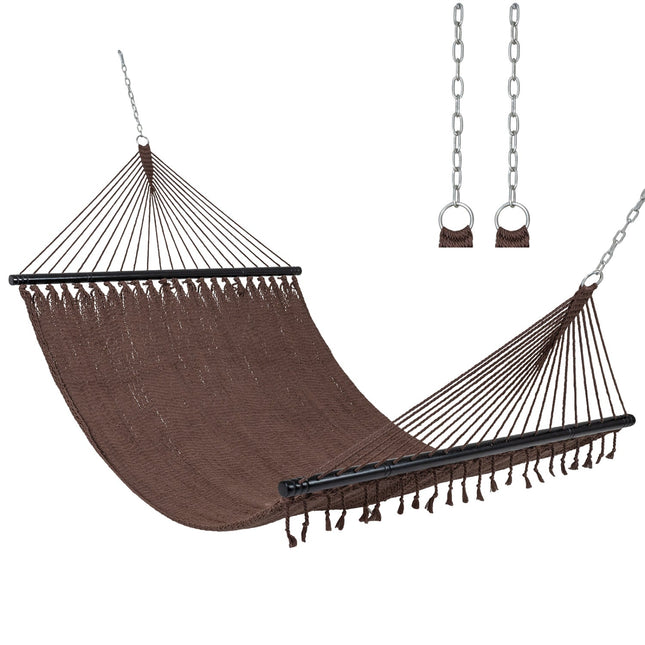 Caribbean Hammock with Spreader Bar for Patio Poolside