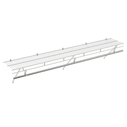 Closet Shelves Wall Mounted with Hanging Rod for Laundry Room
