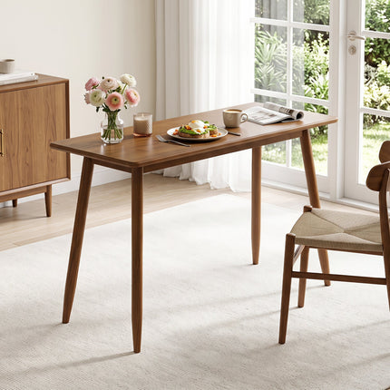 Writing Desk with Rubber Wood Legs and Spacious Tabletop