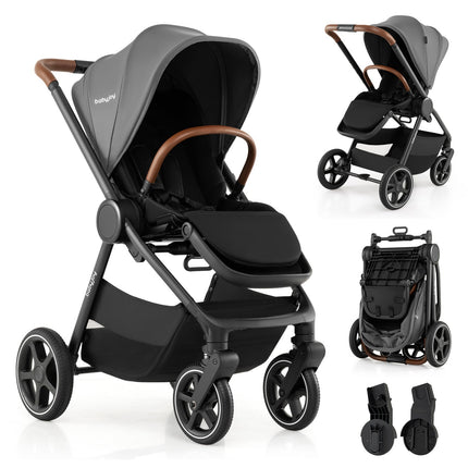 Convertible Baby Stroller with Car Seat Adapters