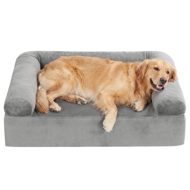 Cooling Gel Memory Foam Dog Bed for Medium Dogs with Washable Cover