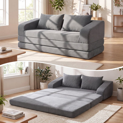 Corduroy Loveseat Sleeper Sofa with Removable Cushions