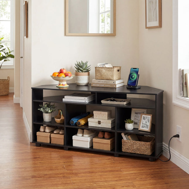Corner TV Stand for TVs up to 55 Inch with Storage