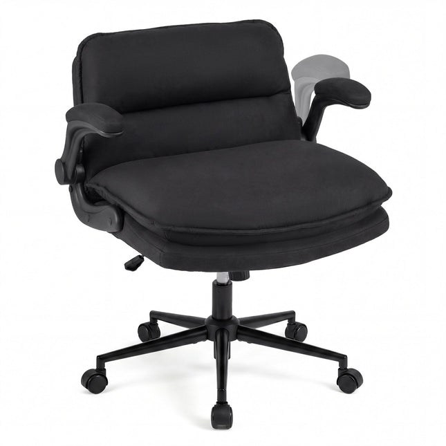 Criss Cross Chair on Wheels with Flip-up Arms Adjustable Height
