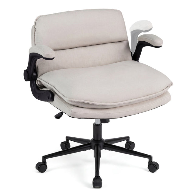 Criss Cross Chair on Wheels with Flip-up Arms Adjustable Height