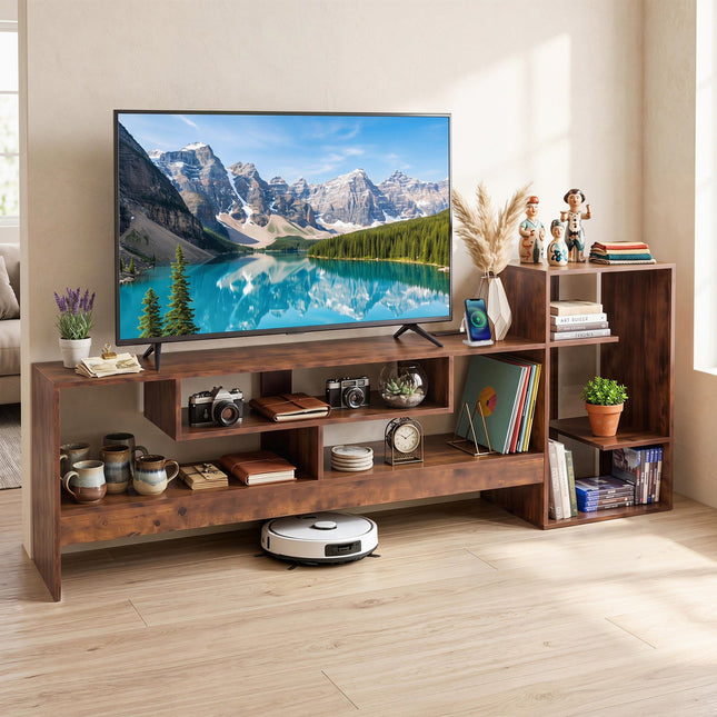 TV Stand for 55 Inch TV with Power Outlets and Storage
