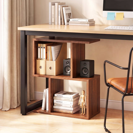 3-Tier S-Shape Storage Shelf with Open Shelves