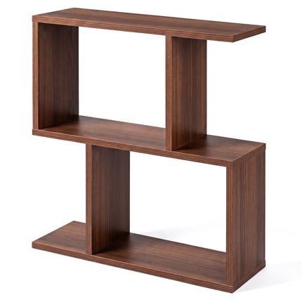 3-Tier S-Shape Storage Shelf with Open Shelves