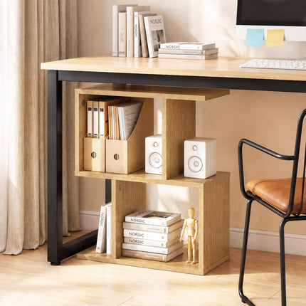 3-Tier S-Shape Storage Shelf with Open Shelves