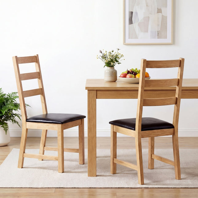 Dining Chairs Set of 2 Farmhouse Dining Room Chairs with Hollowed Backrest
