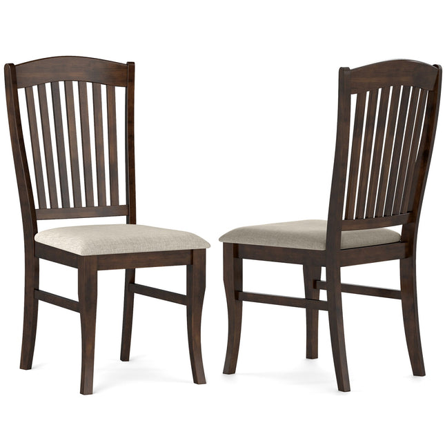 Mid-Century Dining Chairs Set of 2 with Curved Legs