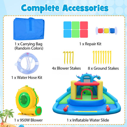 Dinosaur-themed Inflatable Water Slide Park Kids Inflatable Bounce House