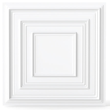 Drop Ceiling Tiles 24" x 24" PVC Ceiling Panels with 3D Decorative Patterns 24-Pack