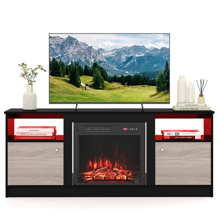 TV Stand Entertainment Center for 65" TVs with LED Lighting