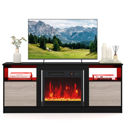 TV Stand Entertainment Center for 65" TVs with LED Lighting