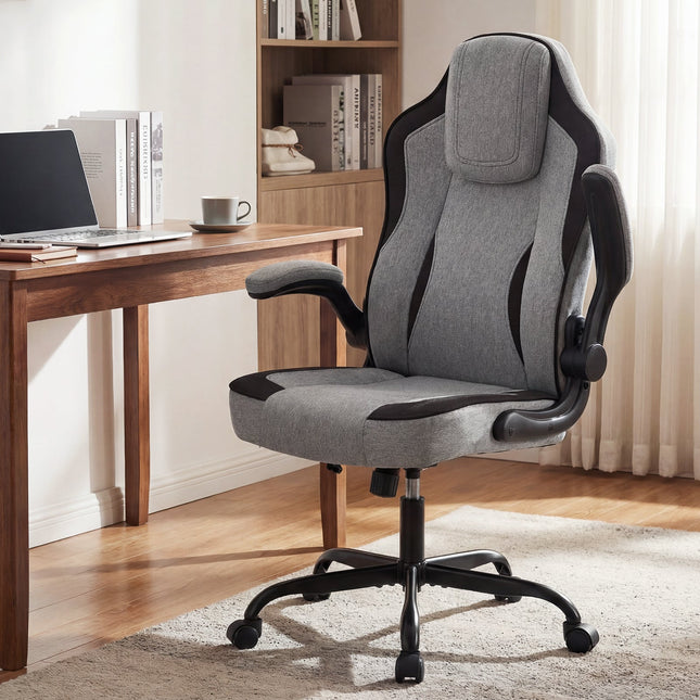 Ergonomic Computer Office Chair with 90¬∞ Flip-up Armrests
