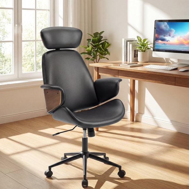 Ergonomic Office Chair with Headrest Adjustable Height for Home Office and Study