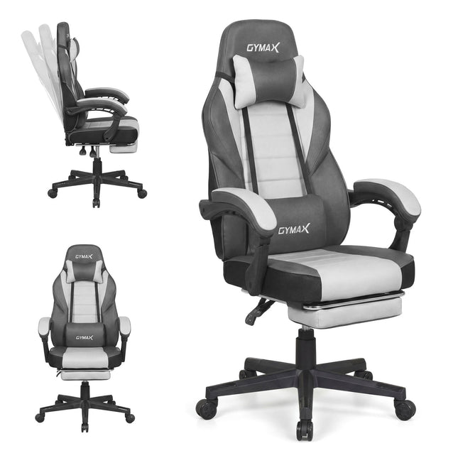 Ergonomic Video Game Chair with Headrest and Reclining Backrest