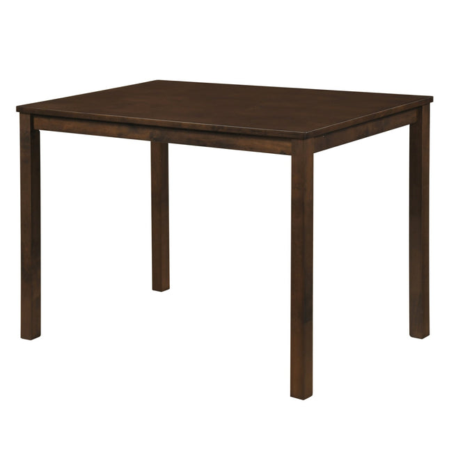 Farmhouse Dining Table for 4 with Solid Rubber Wood Frame