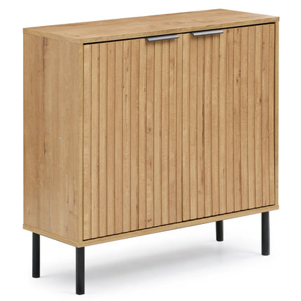 Fluted Buffet Cabinet with 2-Door Storage