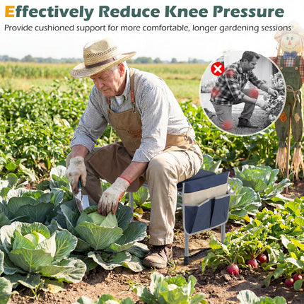 Foldable Garden Kneeler and Seat for Seniors Gardeners
