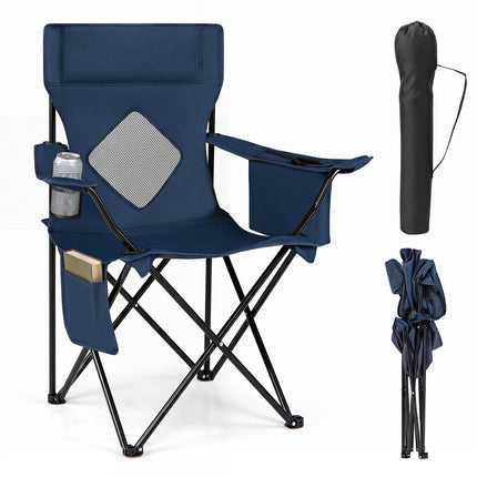 Folding Camping Chair with Mesh Back and Carrying Bag