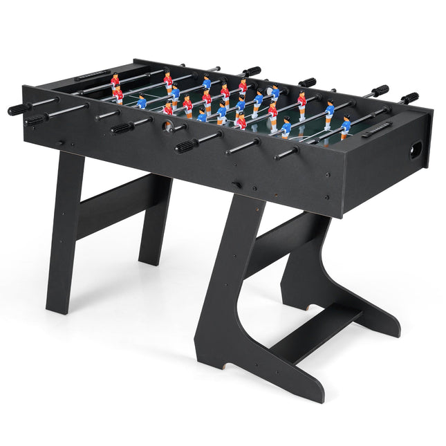 Folding Foosball Table with 22 Players and Slide Scorers Space-Saving Game Table
