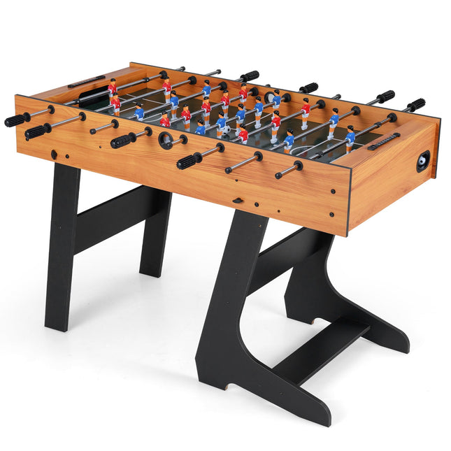 Folding Foosball Table with 22 Players and Slide Scorers Space-Saving Game Table