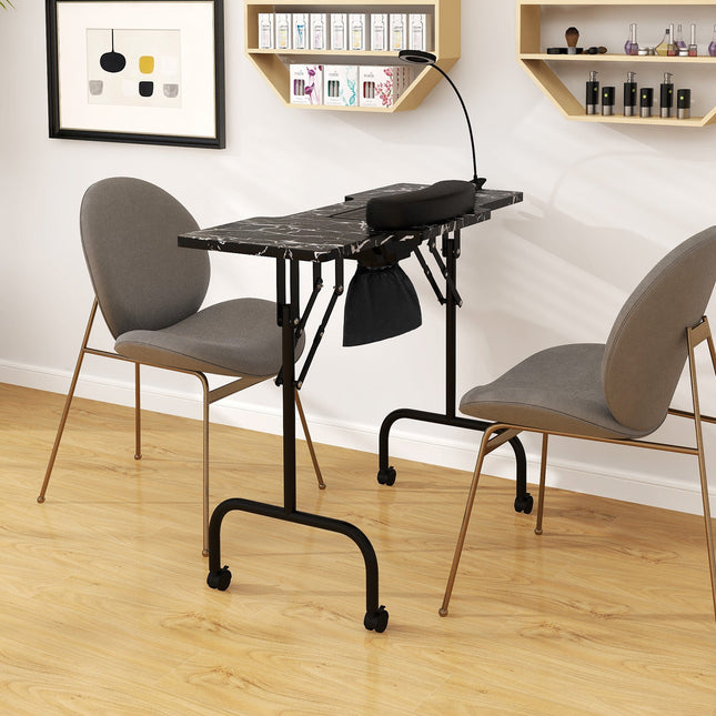 Folding Manicure Nail Table with Electric Dust Collector