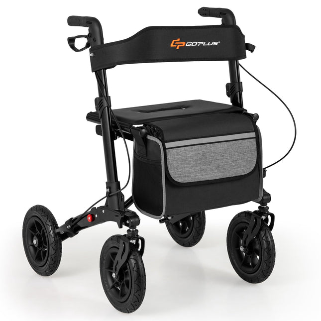 Folding Rollator Walker for Seniors with Seat for All Terrain