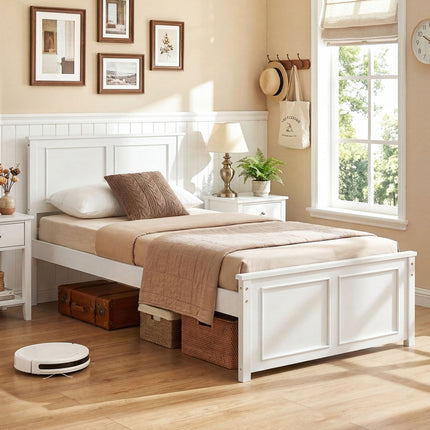 Twin Size Platform Bed Frame with Headboard