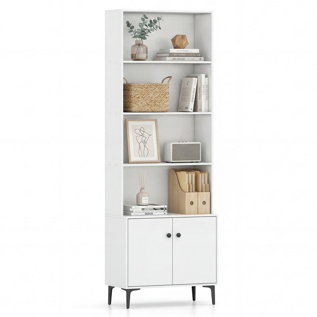 Giantex Bookshelf with Doors and 2 Anti-Tipping Kits for Home Office