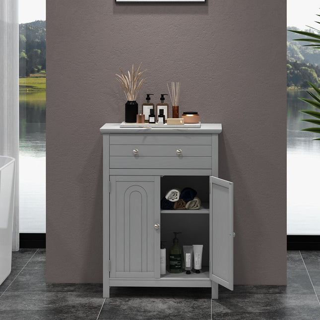 Free Standing Bathroom Storage Cabinet with Large Drawer