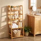 Tier Multifunctional Bamboo Bookcase Storage Stand Rack